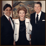 Ron Cedillos with president Reagan meeting on philanthropic organizations