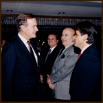 Ron Cedillos meeting President Bush on economic policies